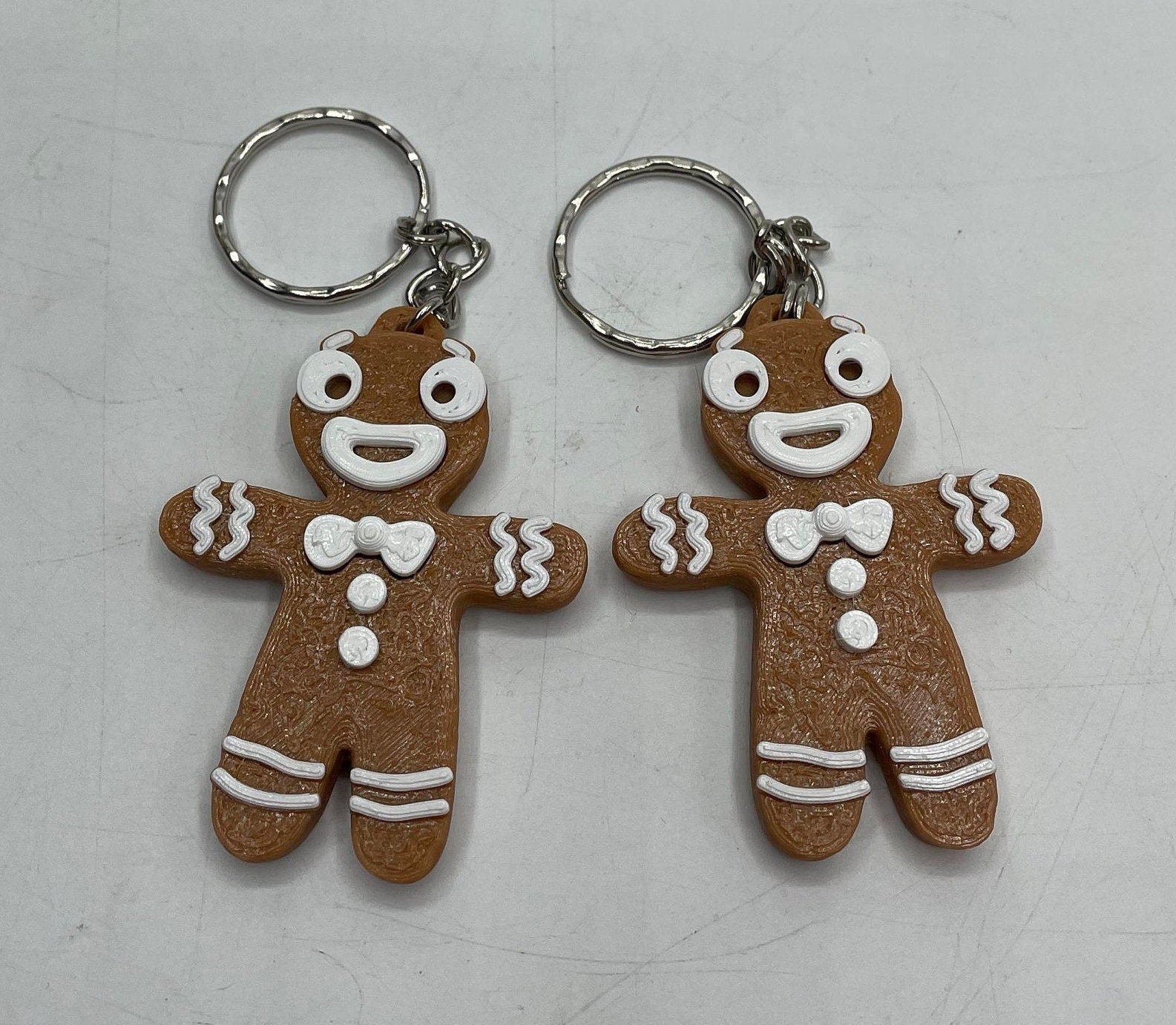 Gingerbread Man Keychain / Cute Gingerbread Man Keyring / Gingerbread Bag Tag Charm / Gingerbread Keyring Stocking Filler / Christmas Gift