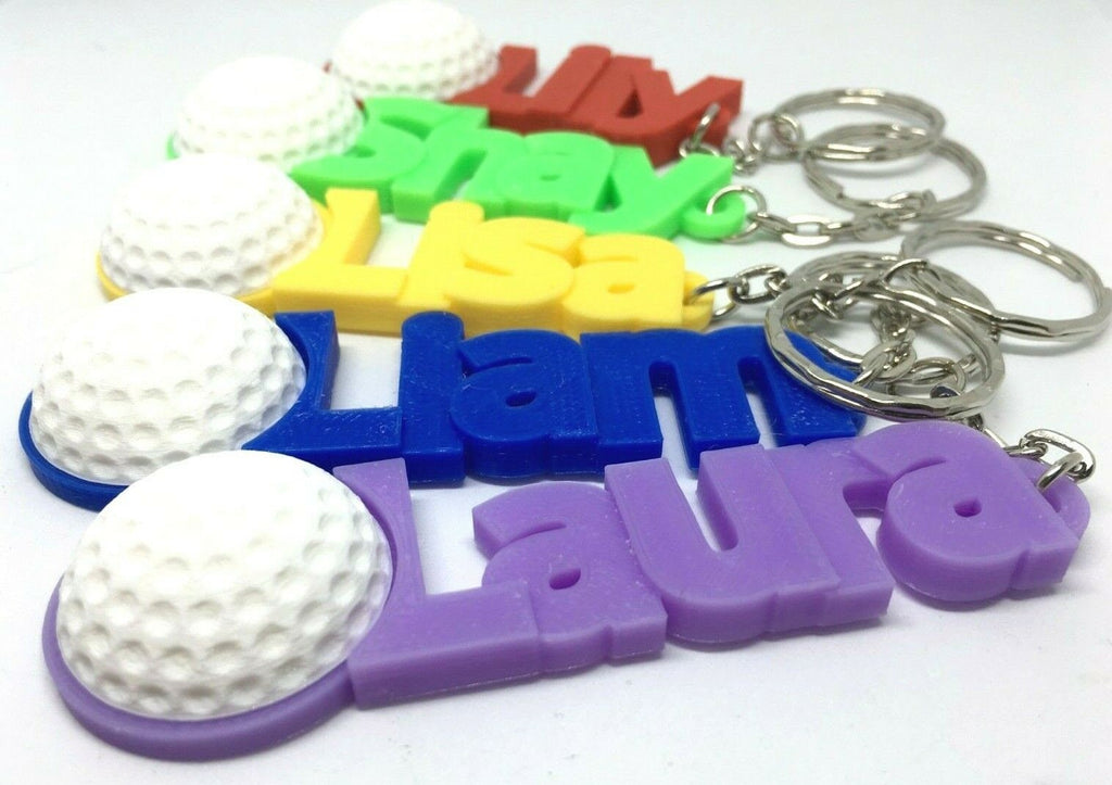 Personalised Golf Keyring, Custom Golf Gift, Golfer Gift Keyring, Golf Bag Keyring Name, Golfing Gift, Gift for Golf Lover, Under 5 Pounds