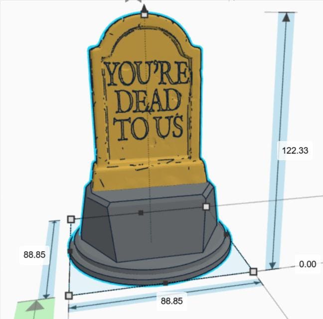 Personalised Dead To Us Trophy, Grave Stone Award Gift, Grave Stone Joke Gift, Custom Trophy Award, Novelty Dead To Us Award, Gravestone