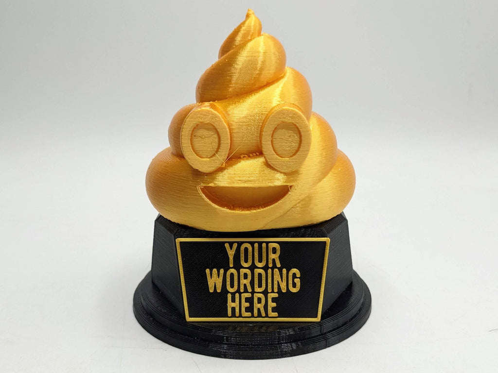 Personalised Poop Trophy / Crap Trophy / Shit Trophy / Golden Poo Gift / Poop Gift / Funny Poop Award / Poop Joke Trophy / Poo Secret Santa