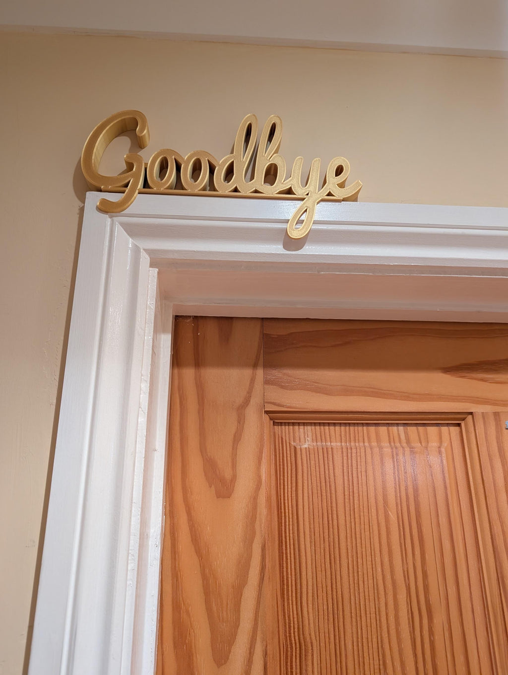 Goodbye Door Sign, Exit Door Sign, Door Topper, Custom Door Sign, Goodbye Wall Sign, Above Door Sign, Quirky Door Sign, Leave Sign, Shelf