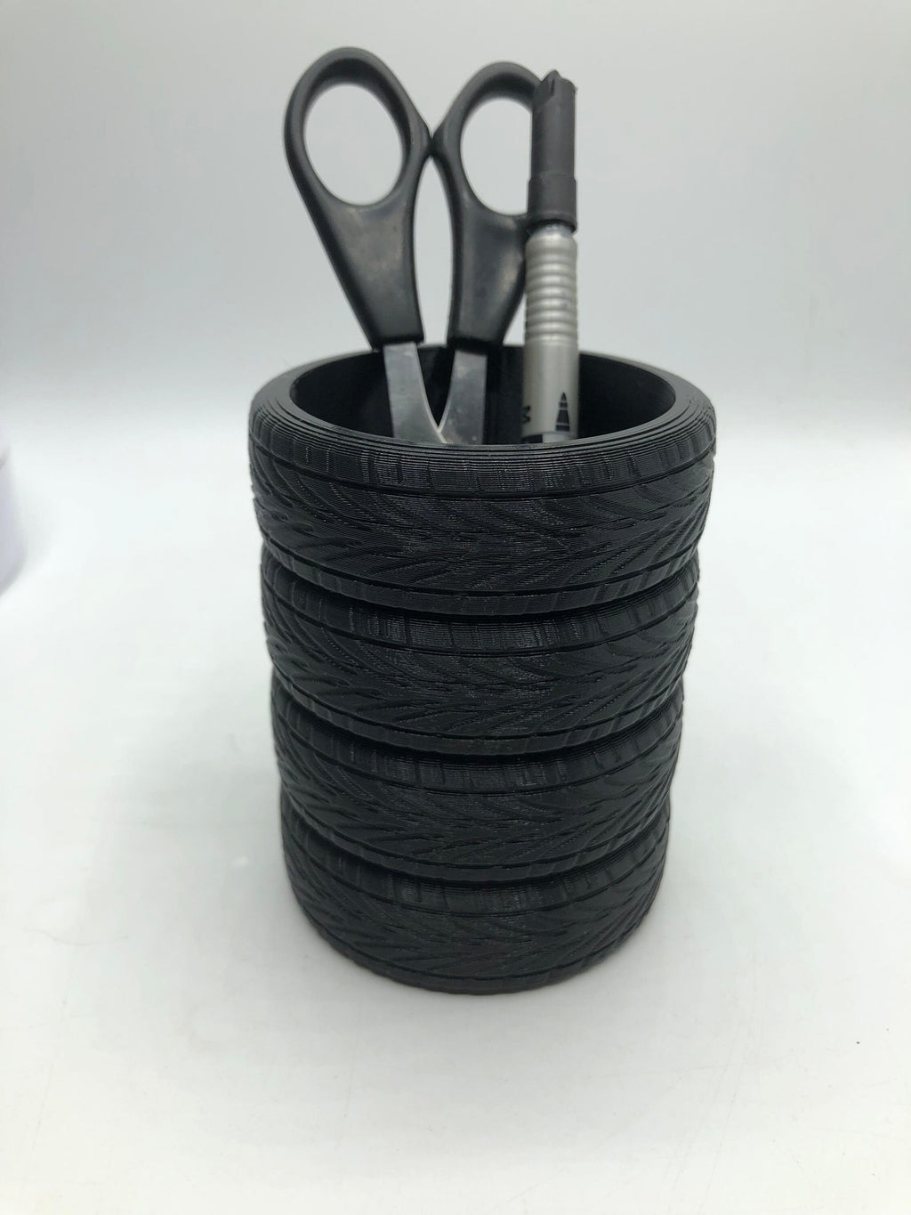 Stacked Tyres Pen Pot / Tyre Pen Holder / Mechanic Gift / Desk Tidy / Wheels Pot / Desk Organsier / Tyre Desk Tidy / Gift for Mechanics