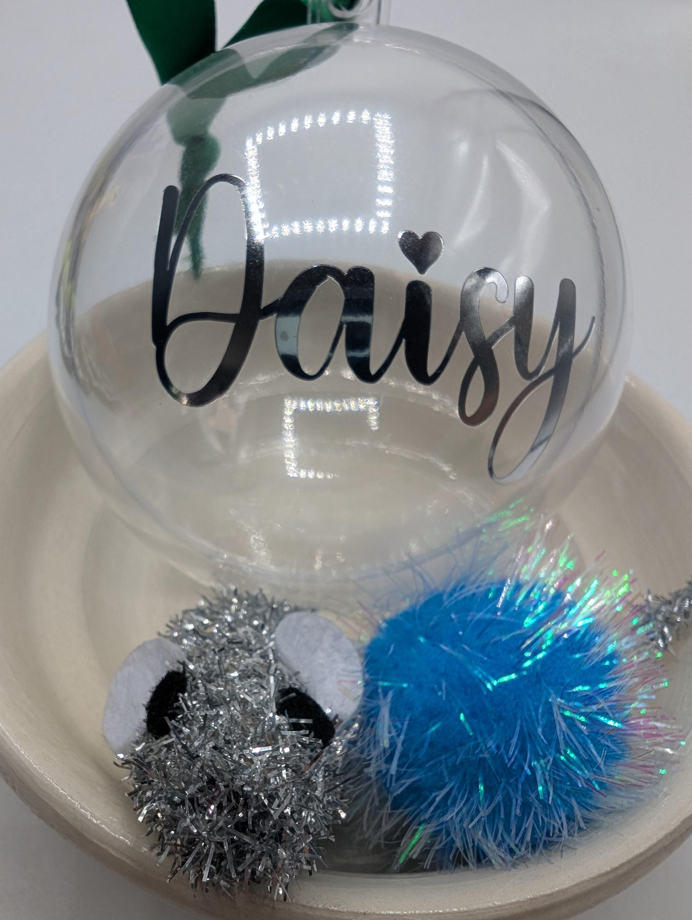 Personalised Cat Toy Bauble, Kitten Gift Box Gift, Kitten Personalised Decoration, Cat Christmas Gift, Cat Bauble Keepsake, Kitten Bauble