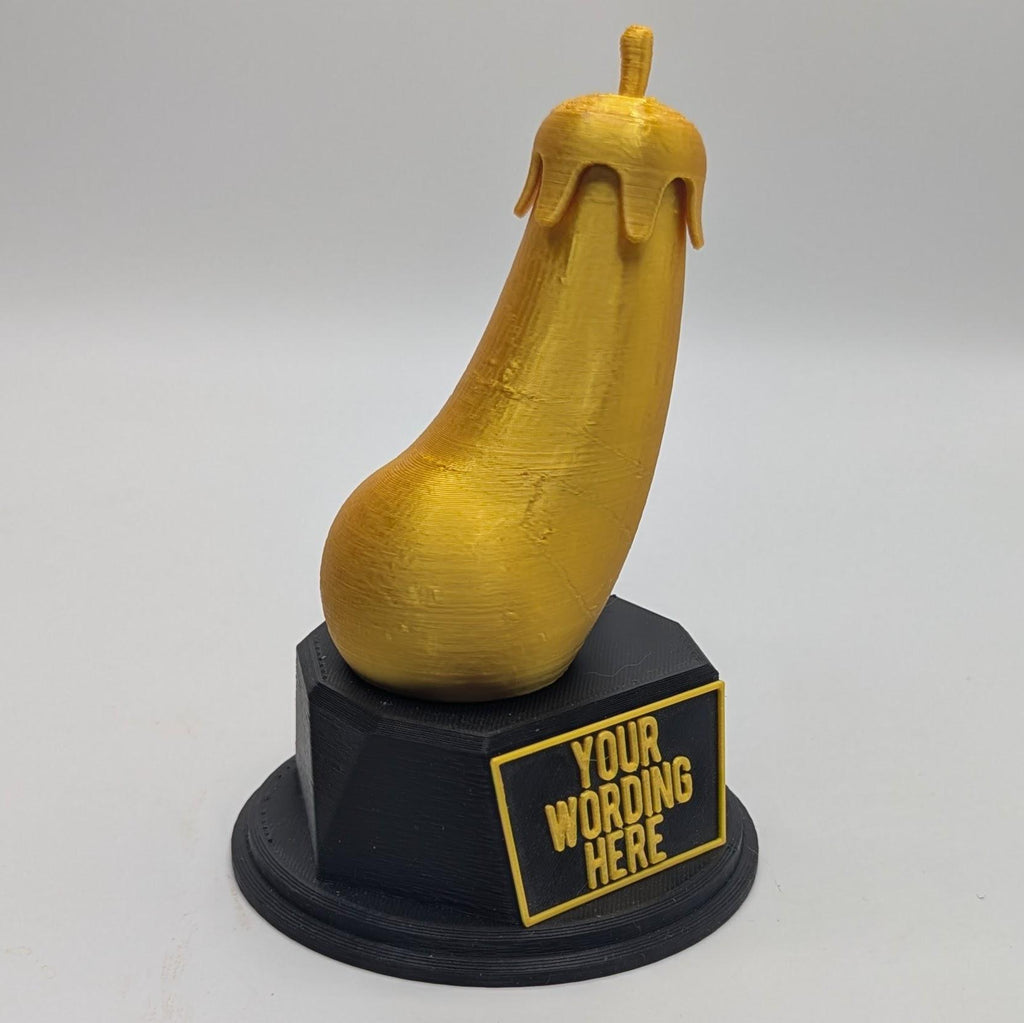 Personalised Aubergine Trophy, Aubergine Shape Gift, Aubergine Award, Egg Plant Trophy, Joke Penis Award, Egg Plant Award, Custom Trophy