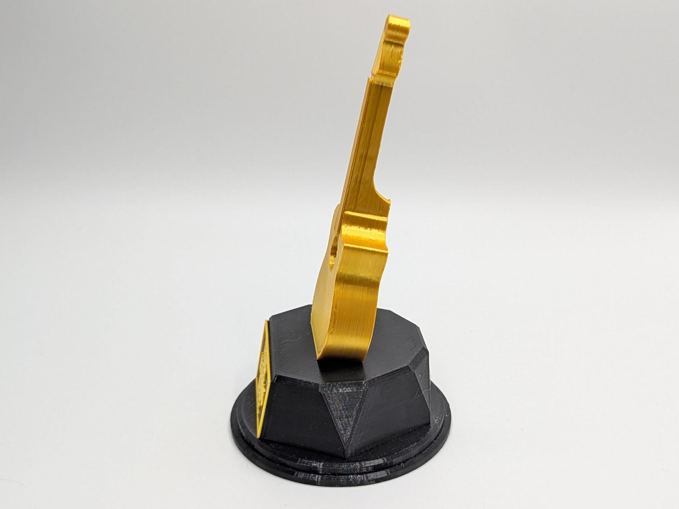 Personalised Acoustic Guitar Trophy, Guitar Trophy, Guitarist Award, Music Teacher Award,  Custom Trophy Gift, Guitar Player Gift, Guitarist