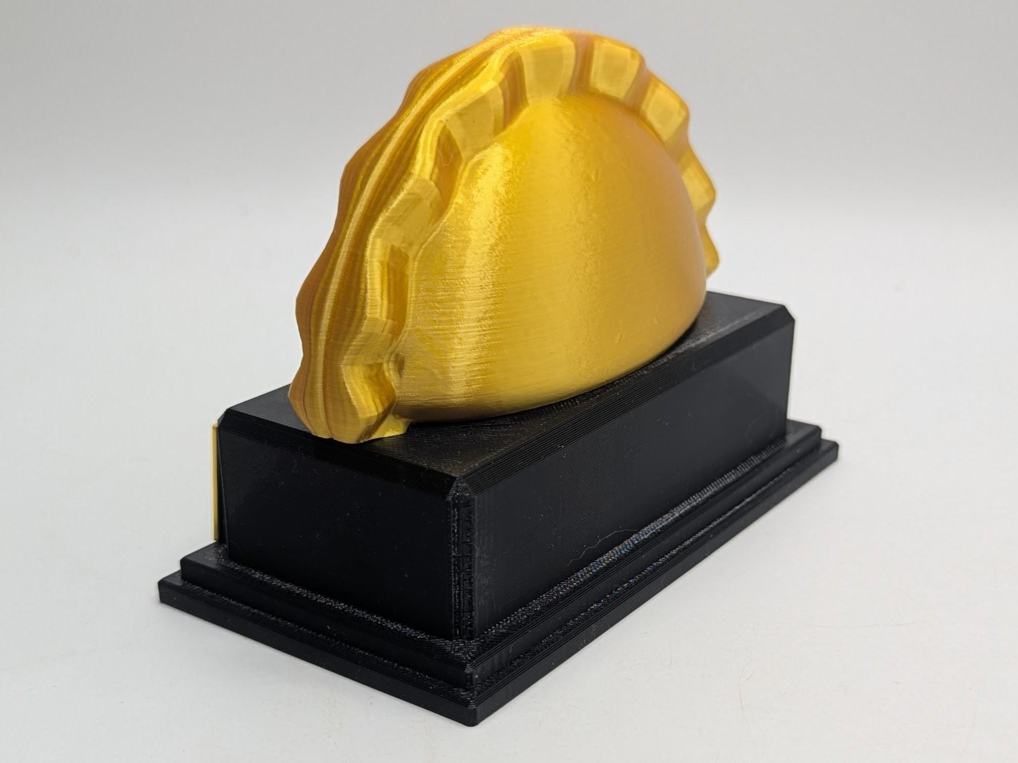 Personalised Pierogi Trophy, Polish Dumpling Shape Gift, Dumpling Award Gift, Pierogi Lover Gift, Custom Trophy Award, Pierogi Keepsake Gift