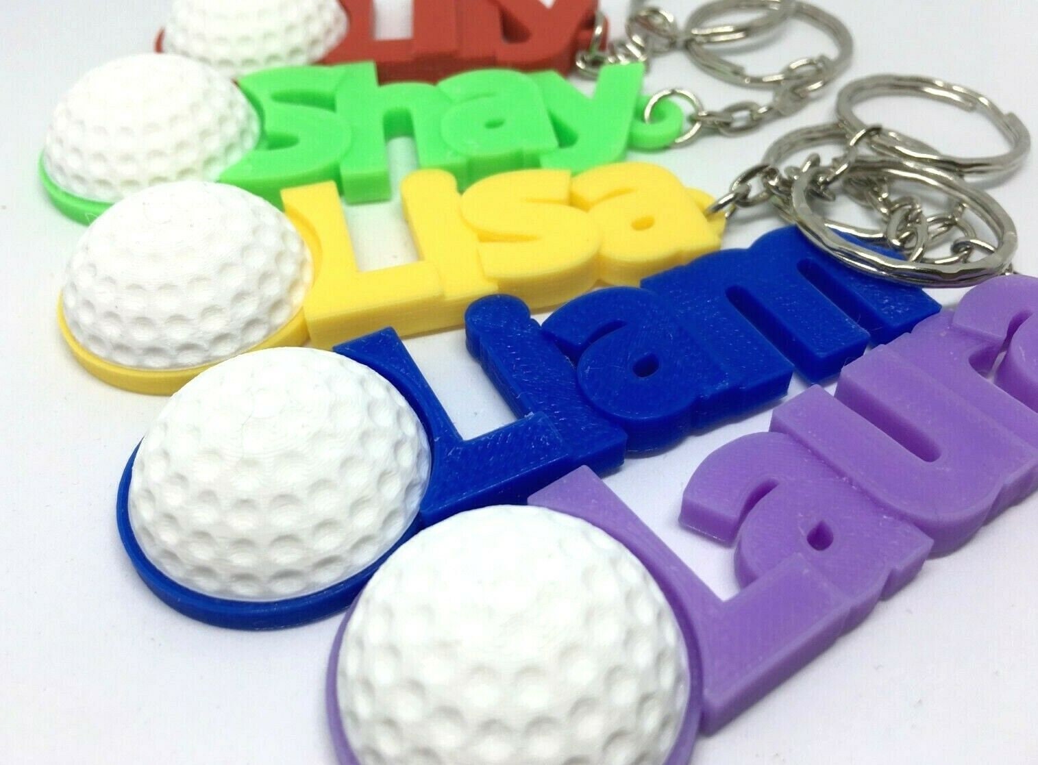 Personalised Golf Keyring, Custom Golf Gift, Golfer Gift Keyring, Golf Bag Keyring Name, Golfing Gift, Gift for Golf Lover, Under 5 Pounds