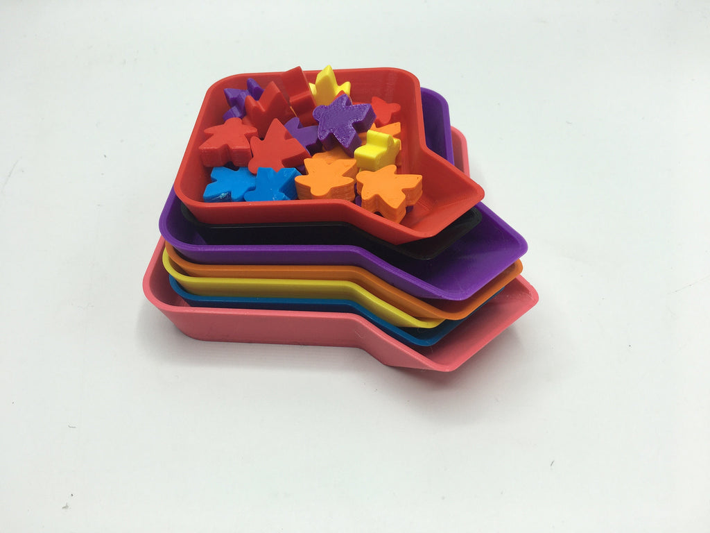 Stackable Board Game Tray With Funnel / Diamond Painting Art / Tray for Token / Board Game Tray Accessory / Stackable Gaming Tray /Coin Tray