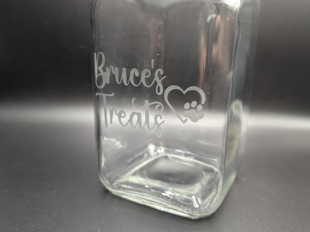 Personalised Dog Treat Jar, Etched Dog Treat Jar, New Puppy Treat Jar, Puppy Pack Treat Jar, Gift for Dog Owner, Dog Treat Storage, Dog Gift