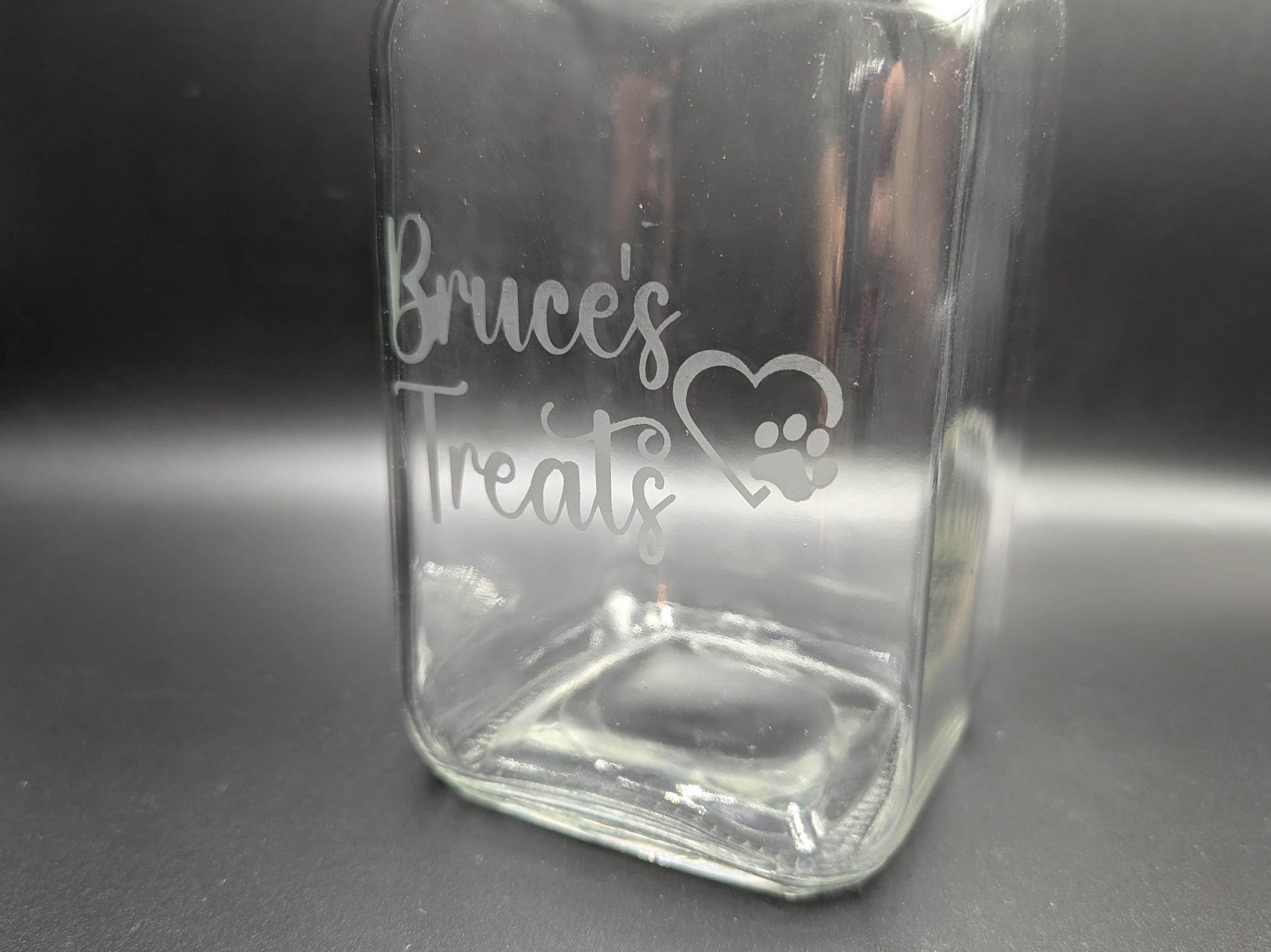 Personalised Dog Treat Jar, Etched Dog Treat Jar, New Puppy Treat Jar, Puppy Pack Treat Jar, Gift for Dog Owner, Dog Treat Storage, Dog Gift