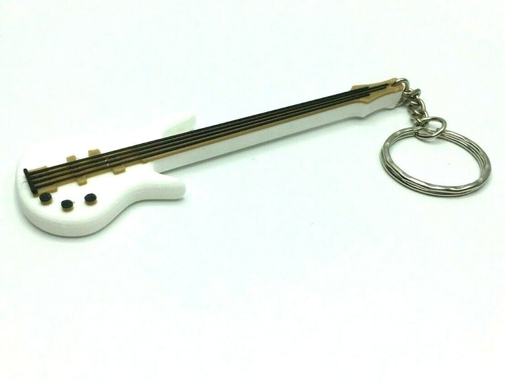 Electric Bass Guitar Keyring, Gift for Bass Player, Music Teacher Gift, Bass Guitar Lover Keyring, Guitarist Gift, Music Keyring Gift, Music
