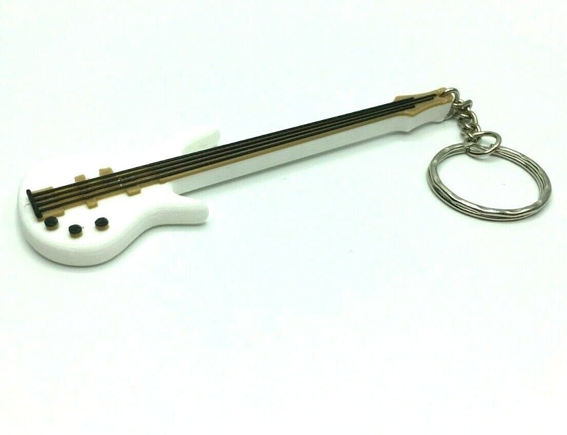 Electric Bass Guitar Keyring, Gift for Bass Player, Music Teacher Gift, Bass Guitar Lover Keyring, Guitarist Gift, Music Keyring Gift, Music