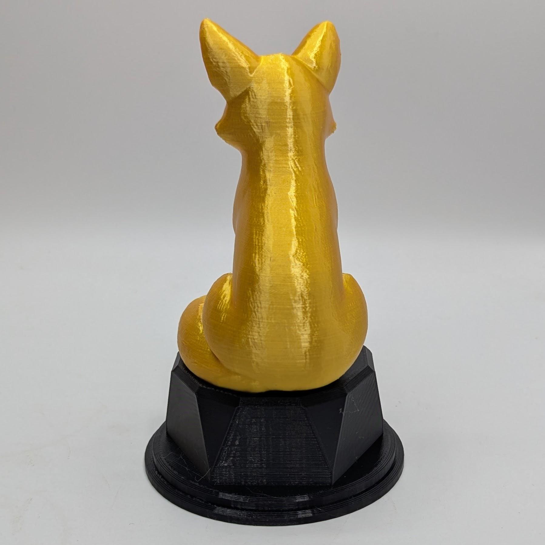 Personalised Fox Trophy, Fox Award Gift, Fox Joke Gift, Custom Trophy Award, Fox Shaped Gift, Fox Lover Award, Fox Lover Gift, Joke Fox Gift