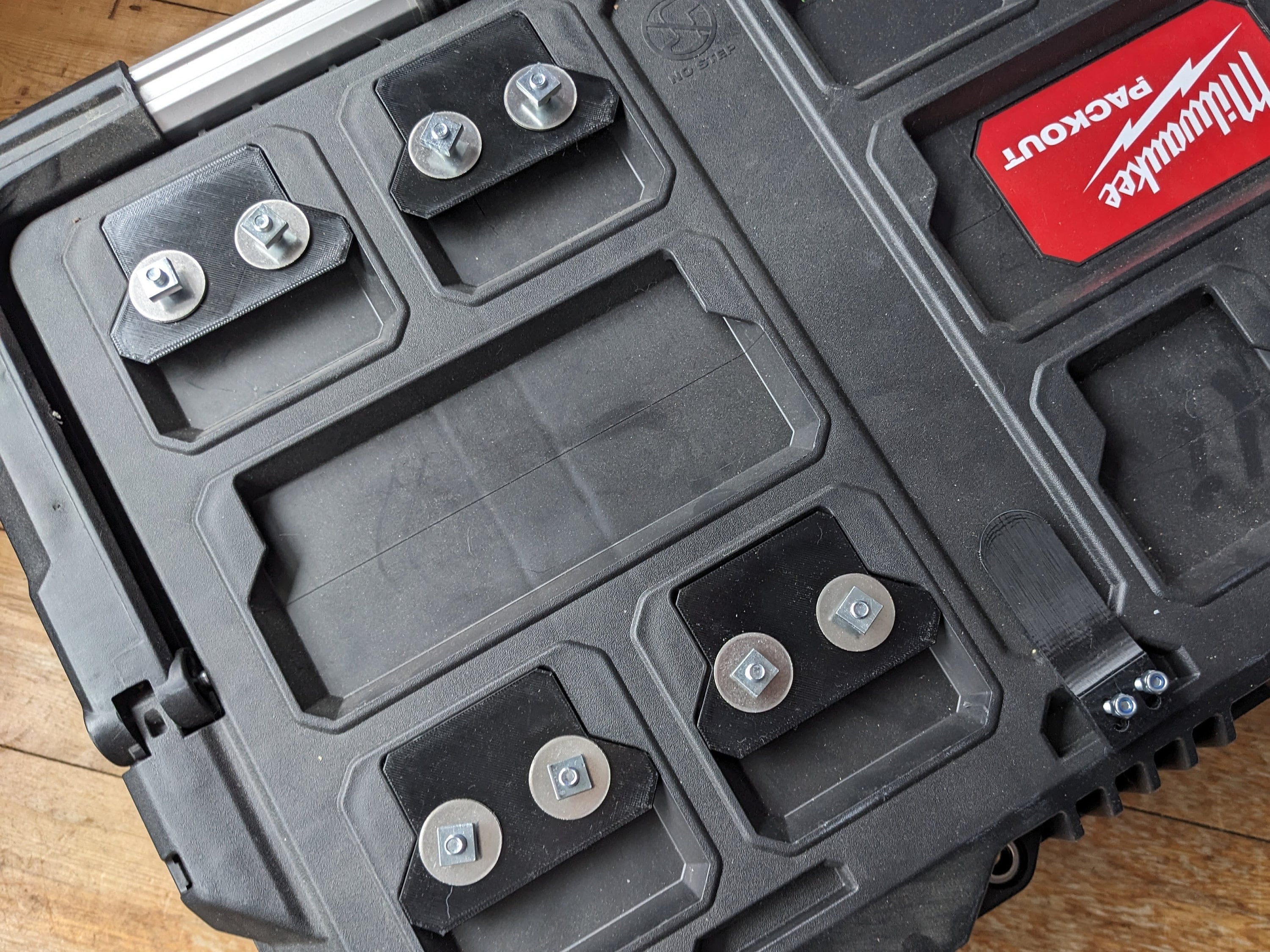 Universal Milwaukee Packout Top Mounting Cleats / Mount Feet Set + Hardware Kit / Milwaukee Packout Mounting / Milwaukee Packout Accessory