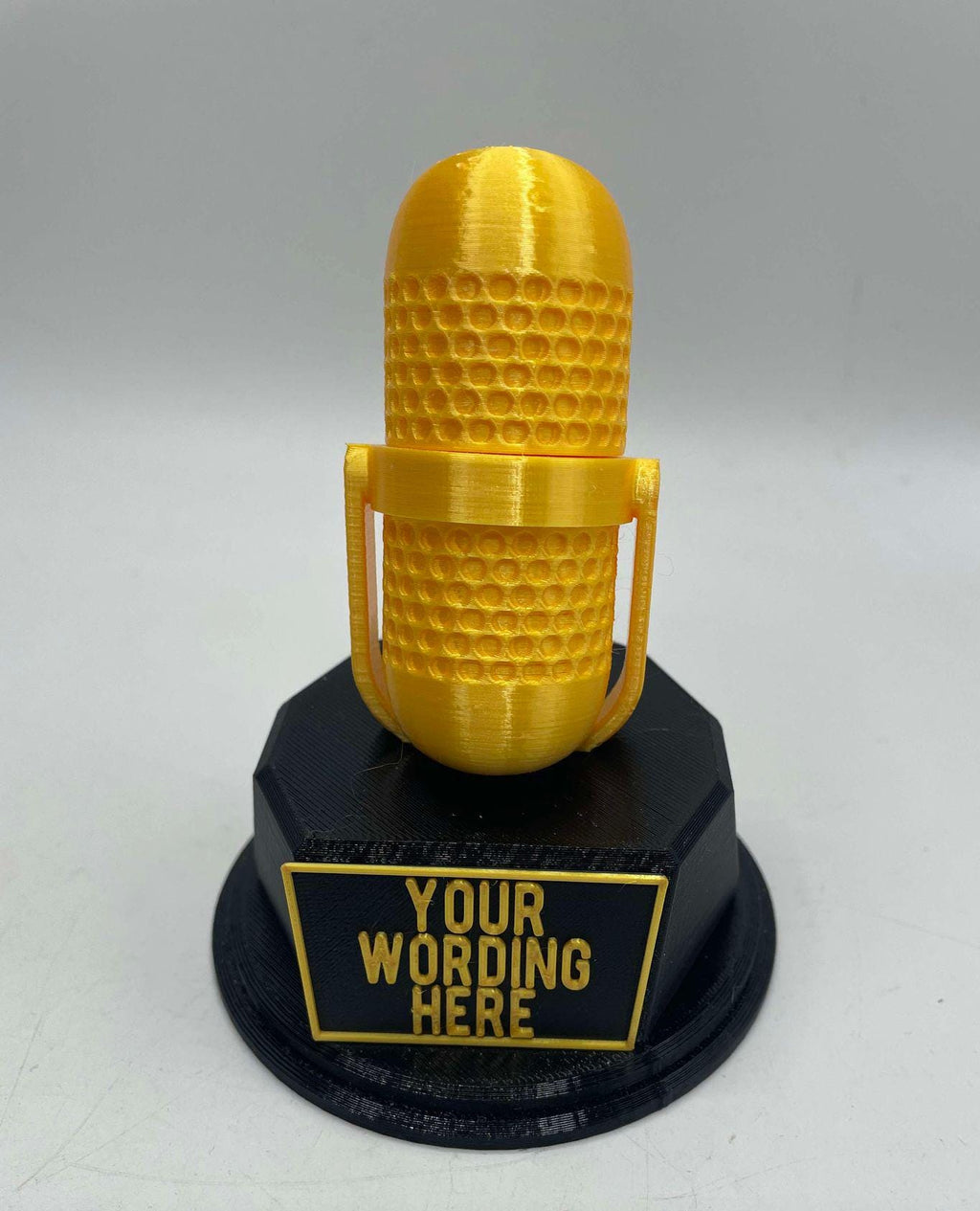 Personalised Microphone Trophy / Karaoke Trophy / Singing Trophy / Microphone Gift / Singing Award / Fun Microphone Award / Singing Fun Gift