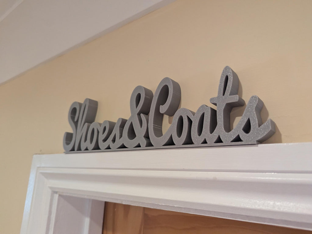 Shoes & Coats Door Sign, Cloakroom Door Sign, Coats Sign, Door Topper, Custom Door Sign, Above Door Sign, Quirky Door Sign, Hallway Sign