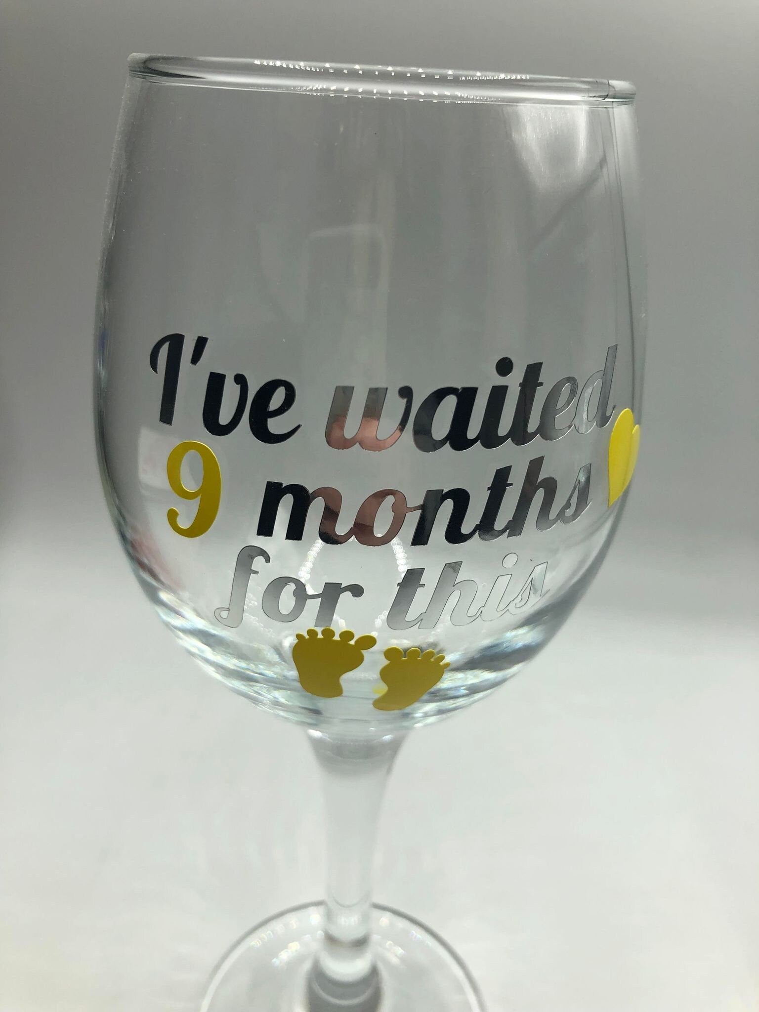 Baby Shower Gift for Mum / Pregnancy Gift for Mum / Gift for New Mum / Gift for New Mummy / I've Waited 9 Months For This Glass Gift