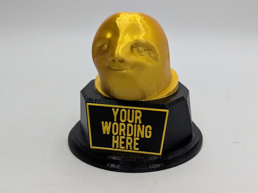 Personalised Sloth Trophy, Sloth Gift, Slow Trophy, Slowest Award, Custom Trophy, Office Trophy, Slowest Employee Award, Sloth Personalised
