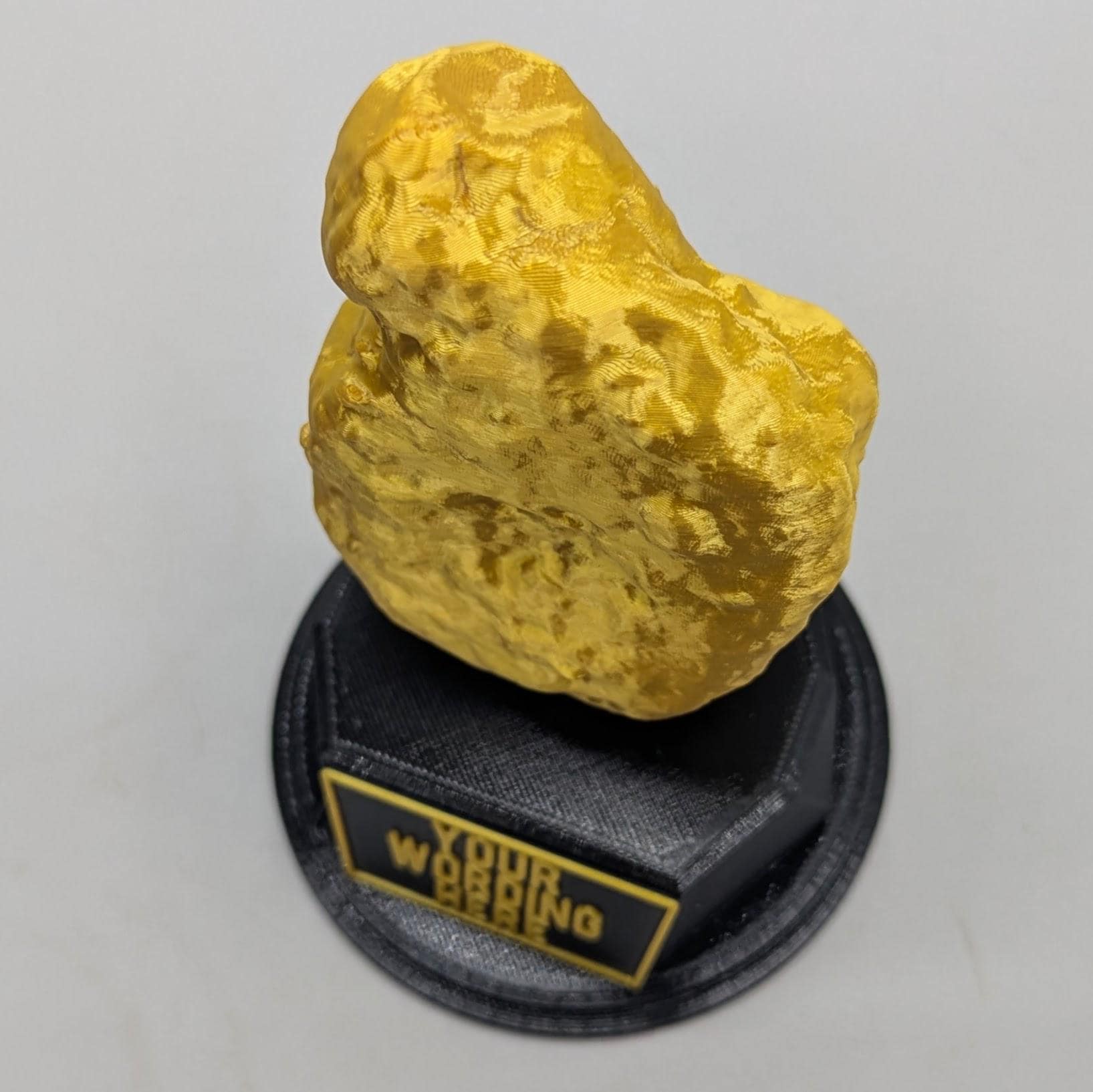 Personalised Chicken Nugget Trophy, Nugget Shape Gift, Nugget Award Gift, Nugget Lover Gift, Custom Award, Chicken Nugget Eater Award