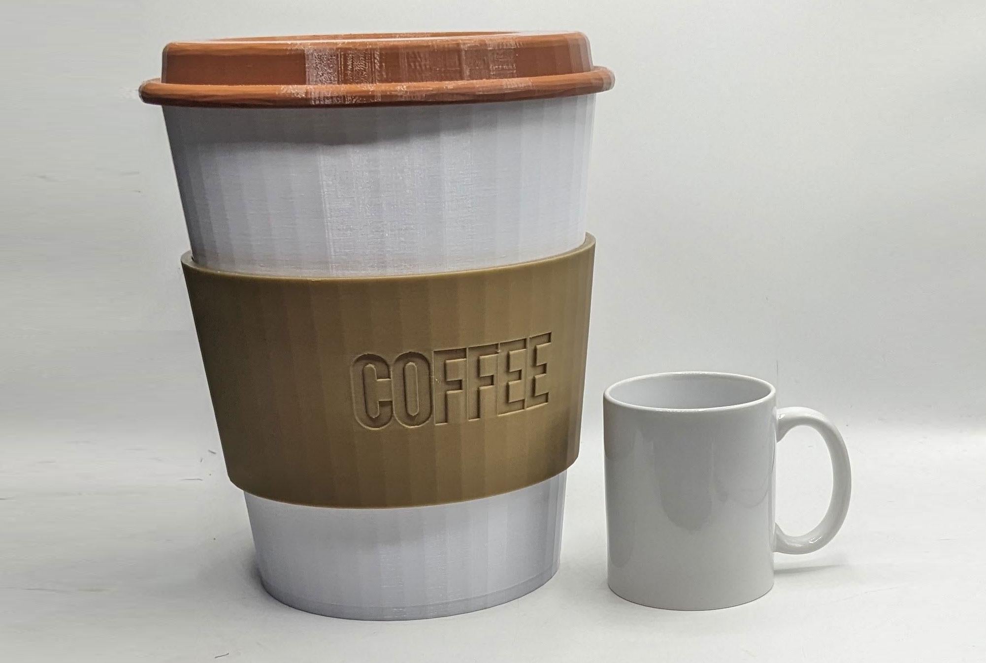 Giant Coffee Cup / Giant Tea Cup / Paper Coffee Style Cup / Coffee Shop Tips Pot / Tea Bag Tub / Perfect for Coffee Shops/Trucks / Moneybox