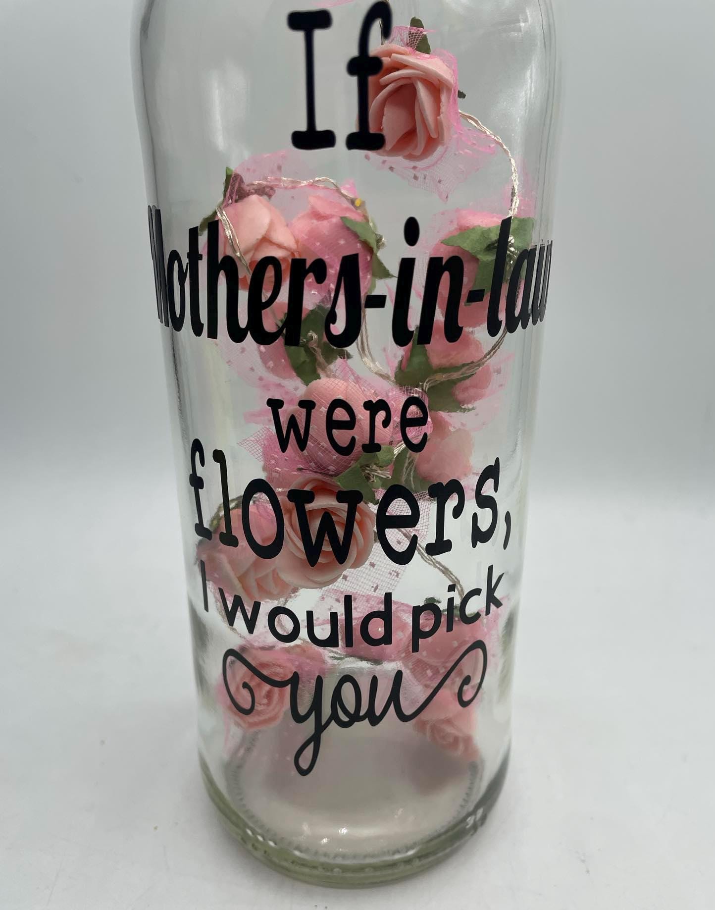 Mother in Law Roses Light Bottle, Mother's Day Gift, If Mothers were flowers Gift, Mum Christmas Gift, Gift for Mum Birthday, Mum Christmas