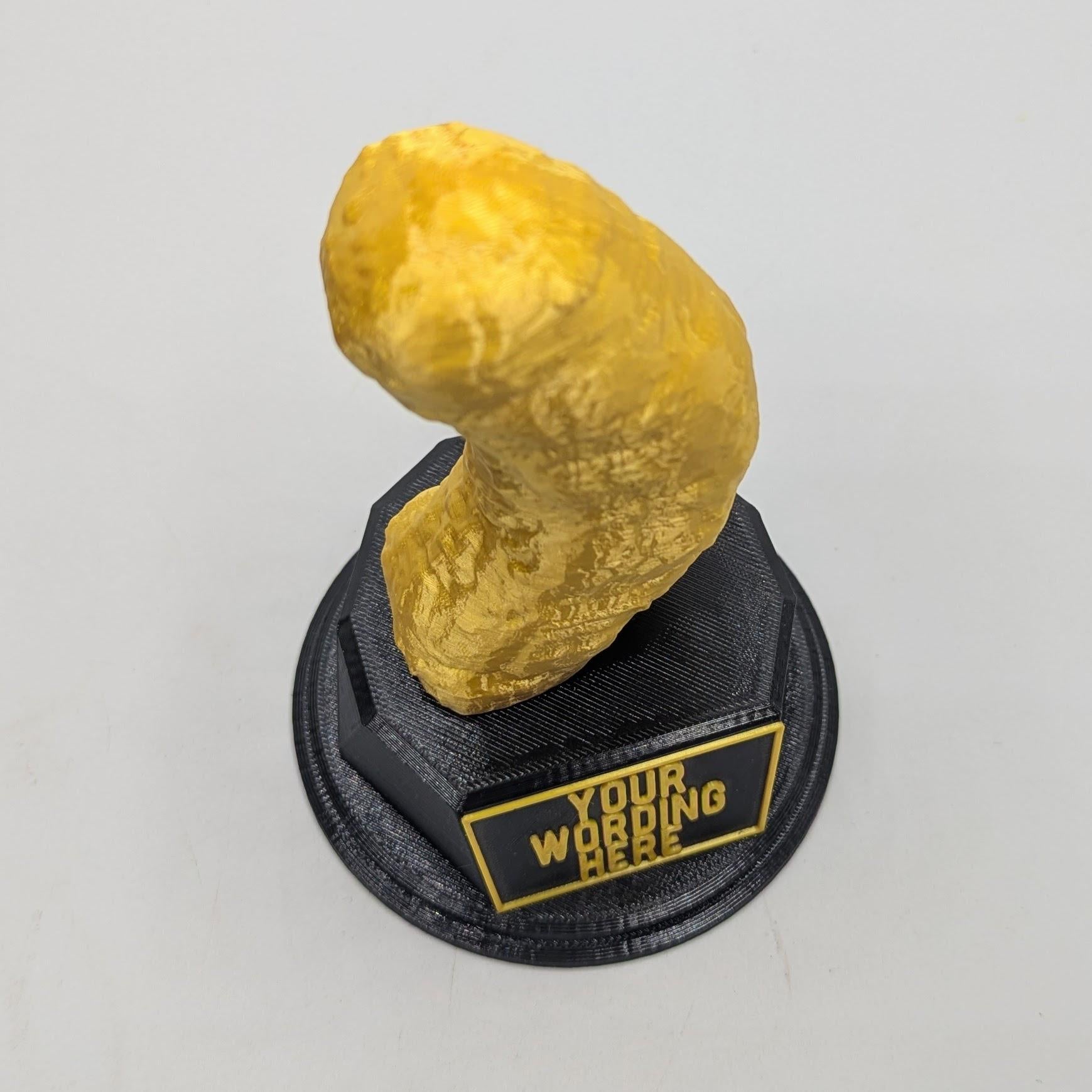 Personalised Cheesy Puff Trophy, Cheesy Crisp Award, Gift for friend, Joke Award, Personalised Cheesy Trophy Award, Cheese Puff Lover Gift