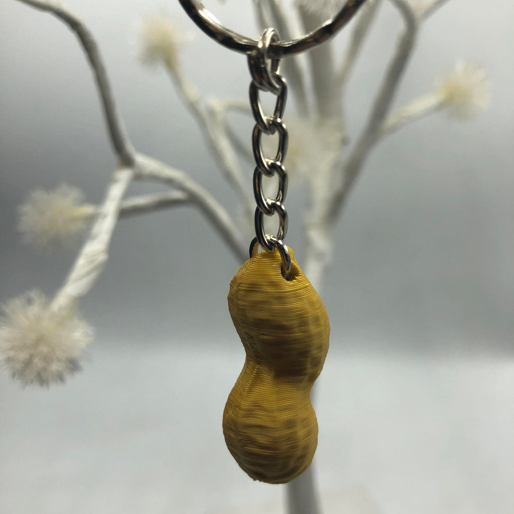 Peanut keyring - Little Peanut Bag Charm / Party Bag Filler / Novelty Peanut Keyring Gift / Peanut Bag Tag / Monkey Nut Keyring / Monkey Nut