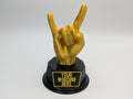 Personalised Rock Fingers Trophy, You Rock Trophy, Rock Hand Award, Custom Rock Lover Gift, Rock On Award, Rock Star Award, Rock Star Trophy