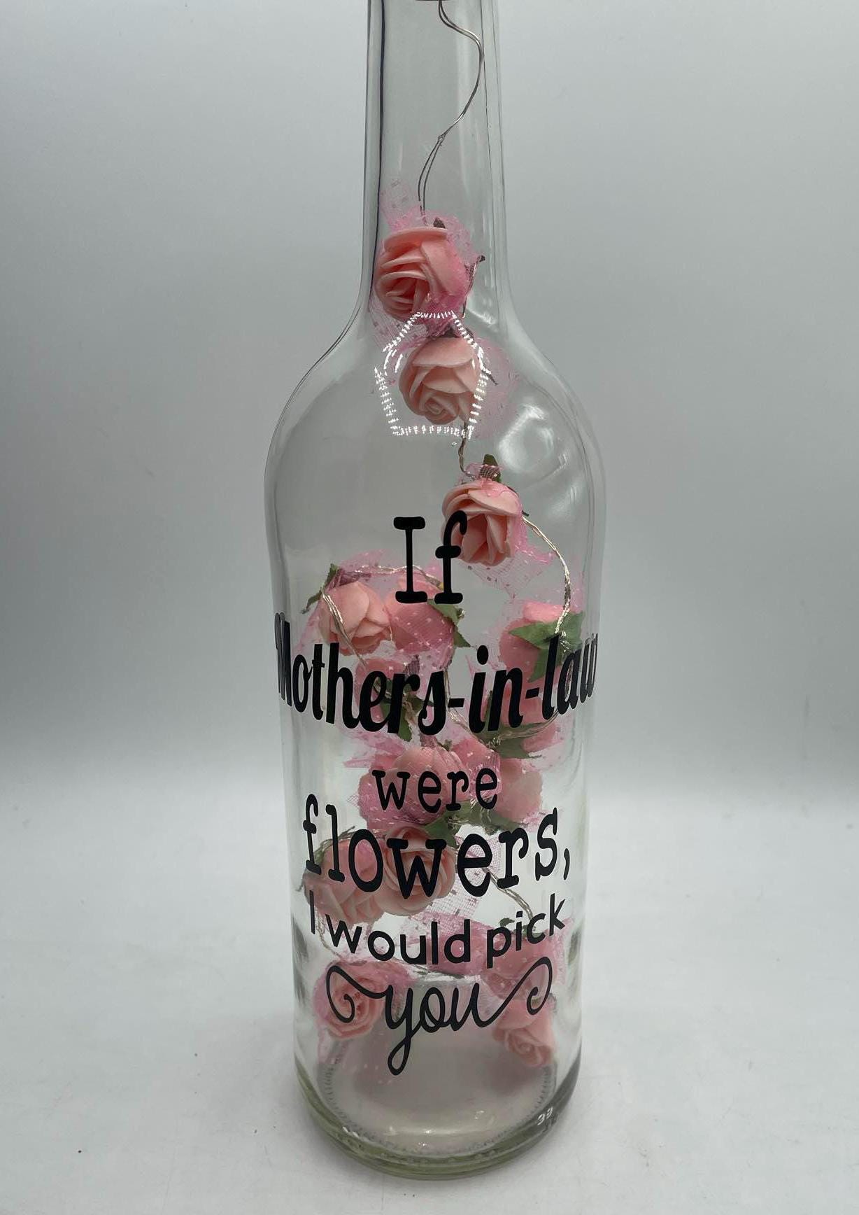 Mother in Law Roses Light Bottle, Mother's Day Gift, If Mothers were flowers Gift, Mum Christmas Gift, Gift for Mum Birthday, Mum Christmas