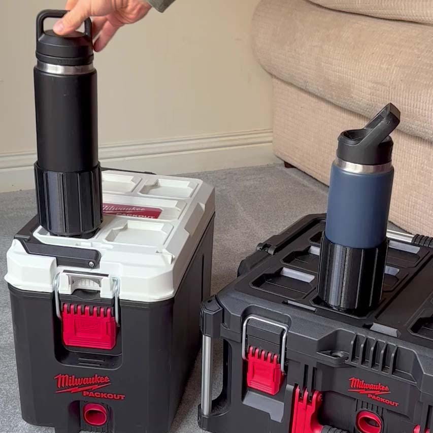 26oz 769ml Yeti Rambler Bottle Top Mount for Milwaukee Packout System / Milwaukee Packout System Yeti Rambler Bottle Top Mount / Packout