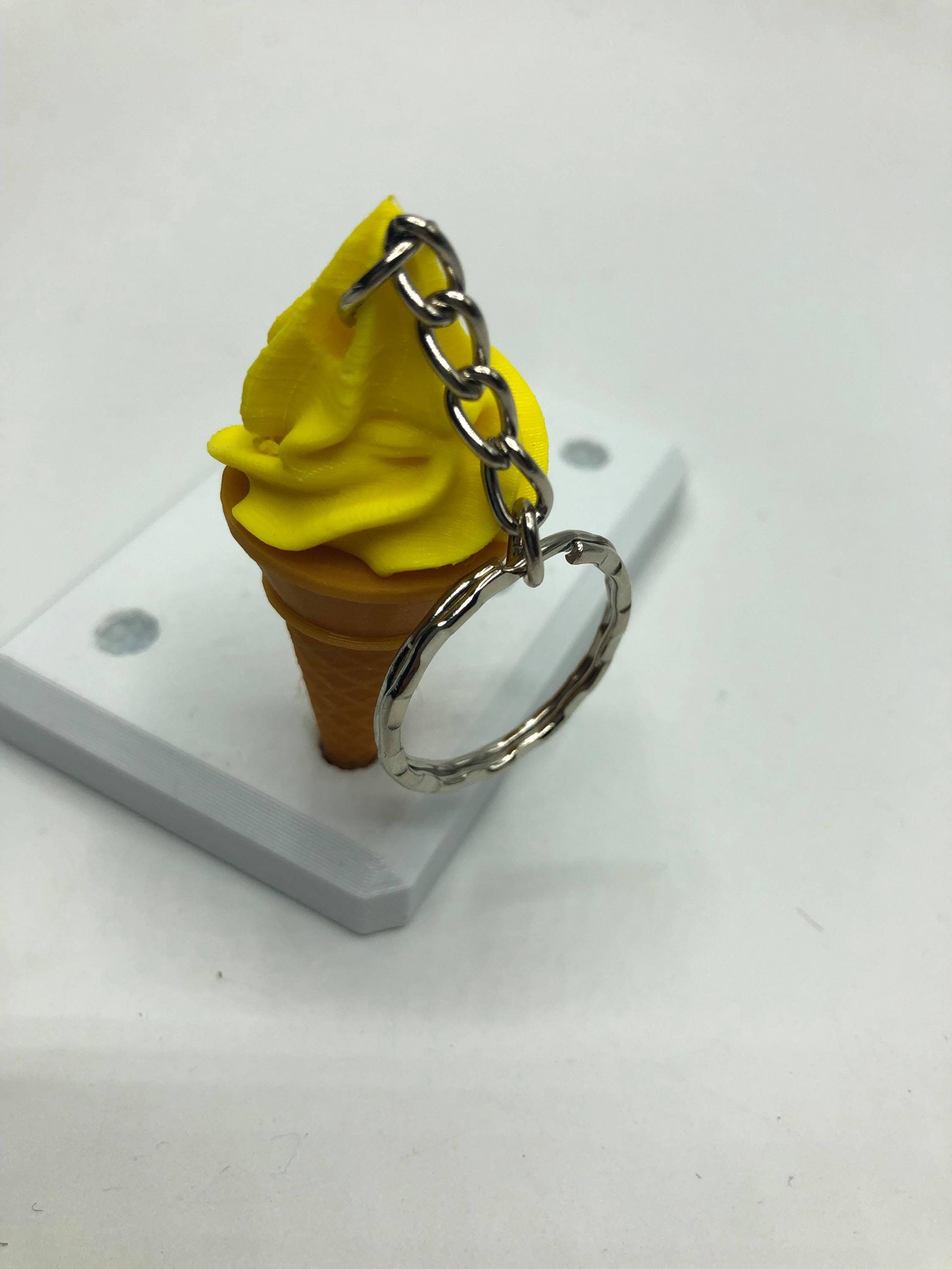 Ice Cream Cone Keyring, Whipped Ice Cream Keyring, Ice Cream Shape Gift, Ice Cream Lover, Ice Cream Charm, Frozen Yoghurt Keyring, Cone Tag