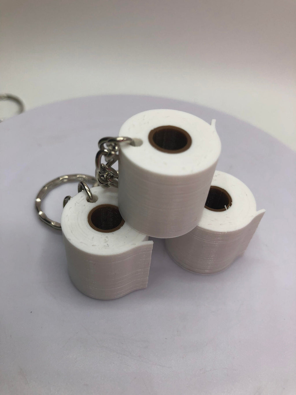 Toilet Roll Keyring / Toilet Paper Joke Keyring / Key Chain / Bag Tag (3D) / Toilet Roll Joke / Toilet Roll / Toilet Paper / Novelty Keyring