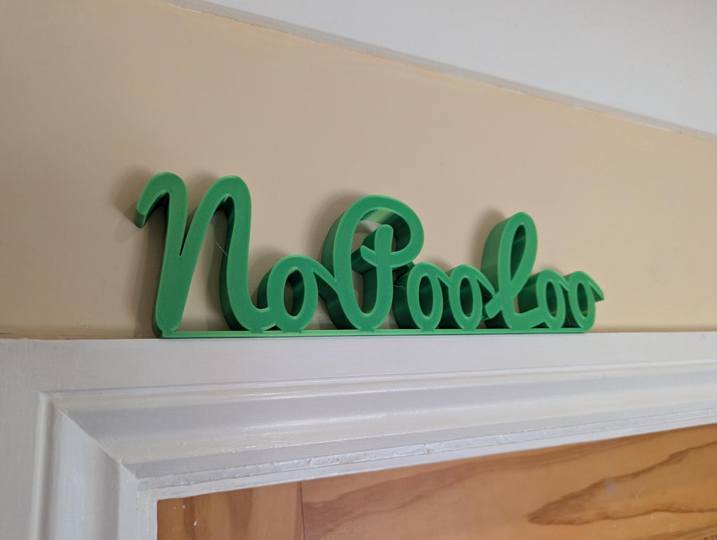 No Poo Loo Door Sign, Toilet Door Topper, Toilet Door Sign, Bathroom Door Sign, Custom Door Sign, Restroom Door Sign, Quirky Door Sign