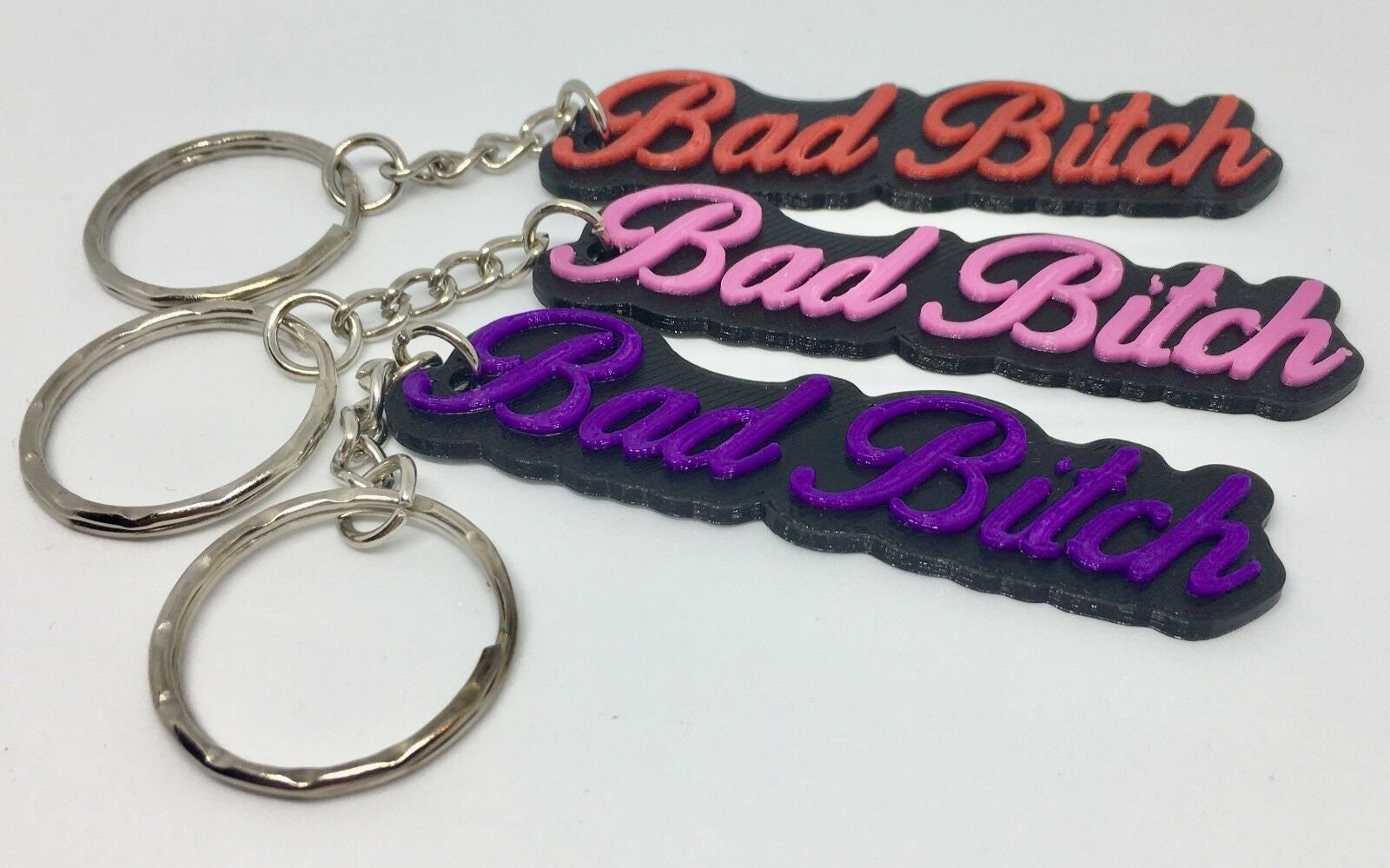 Bad Bitch Keyring / Funny Keyring / Sassy Keyring / Hen Party bag Gift / Novelty Bad Bitch Keyring / Stocking Filler Gift / Bitch Keyring