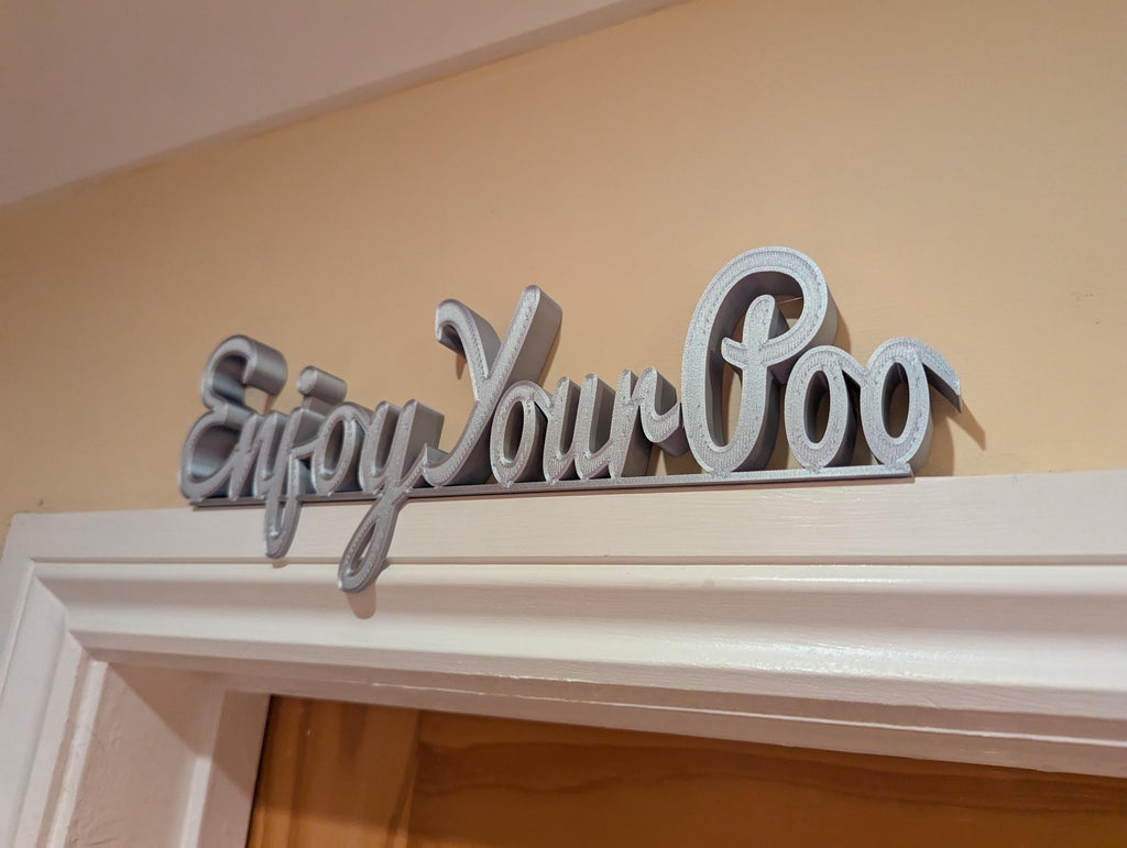 Enjoy Your Poo Door Sign, Toilet Door Topper, Toilet Door Sign, Bathroom Door Sign, Custom Door Sign, Restroom Door Sign, Quirky Door Sign