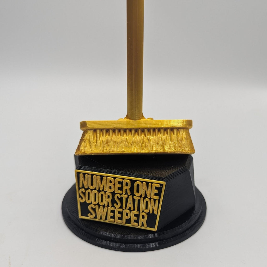 Broom Trophy, Station Sweeper Award, Custom Trophy Gift, Sweeper Trophy, Broom Award, Cleaner Trophy, Cleaner Award, Office Trophy, Broom