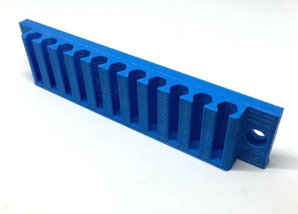 1/4" Hex Shank Screwdriver Bit Holder Storage / Shed, Van or Workshop Hex Bit Storage / Hex Bit Holder (11 or 13 gaps) / 1/4" Hex Bit Holder