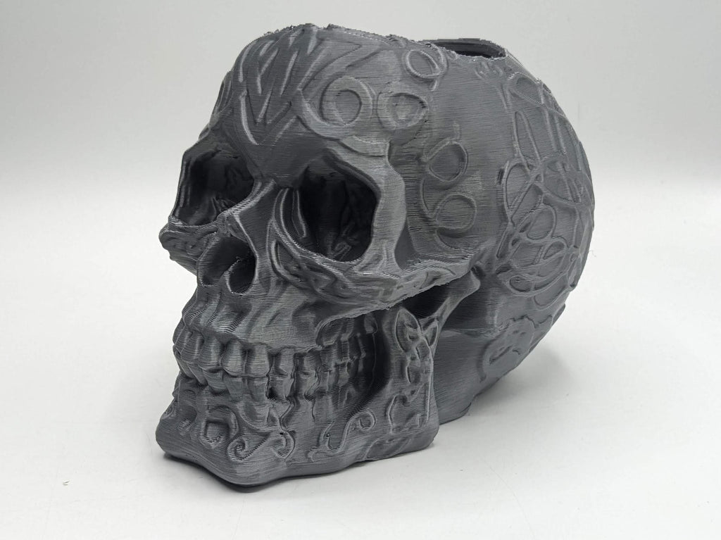 Celtic Skull Pen Pot, Skull Desk Tidy, Skull Storage Pot, Celtic Skull Desk, Gothic Pen Pot, Skull Gift, Skull Office Desk Tidy, Halloween