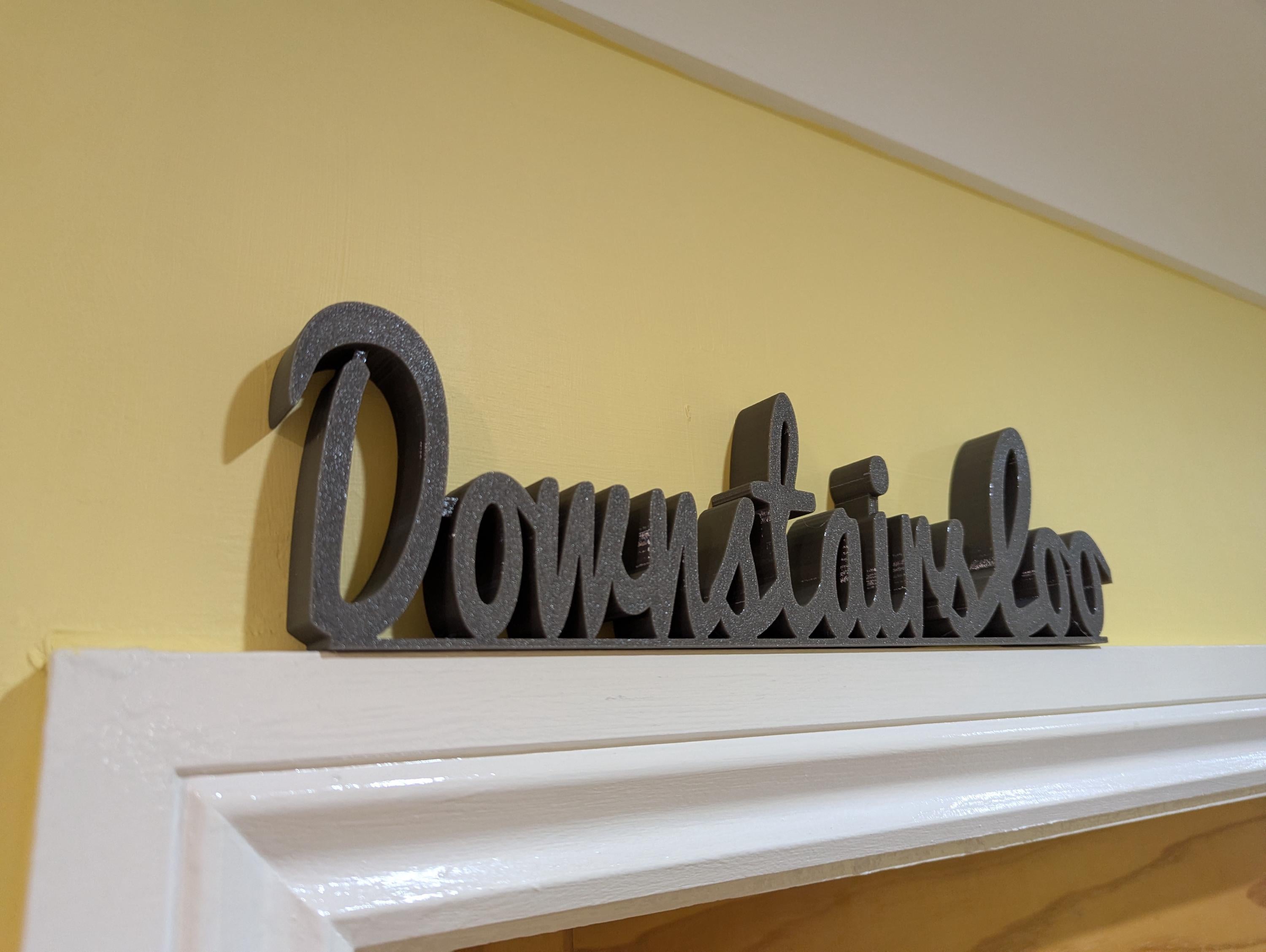 Downstairs Loo Door Sign, Toilet Door Topper, Toilet Door Sign, Bathroom Door Sign, Custom Door Sign, Restroom Door Sign, Quirky Door Sign