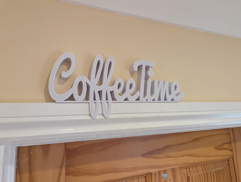 Coffee Time Door Sign, Coffee Lover Gift, Home Decor Sign, Lounge Door Sign, Custom Door Sign, Door Topper, Lounge Door Sign, Coffee Gift