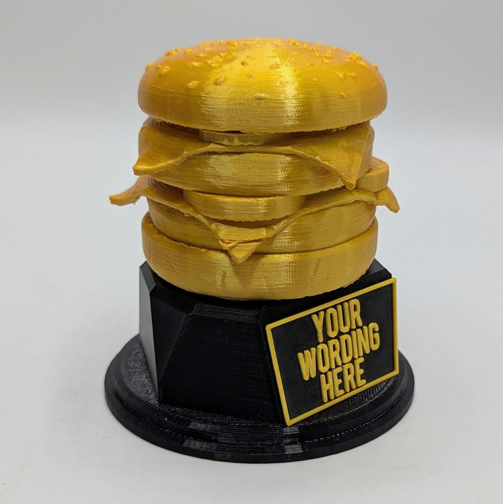 Personalised Burger Trophy, Burger Award Gift, Burger Joke Gift, Custom Trophy Award, Burger Shaped Gift, Biggest Burger Award, Burger Lover