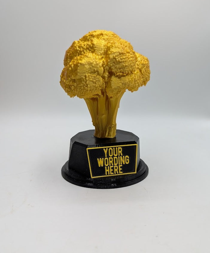 Personalised Broccoli Trophy, Gardener Award Gift, Custom Trophy Gift, Broccoli Lover Gift, Office Trophy, Vegetable Award, Vegetarian Gift