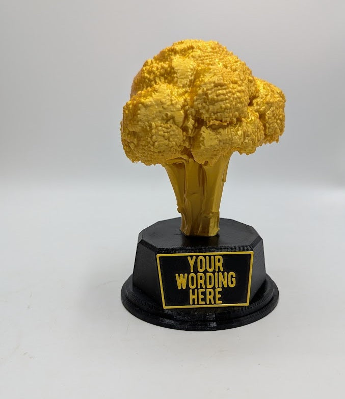 Personalised Broccoli Trophy, Gardener Award Gift, Custom Trophy Gift, Broccoli Lover Gift, Office Trophy, Vegetable Award, Vegetarian Gift