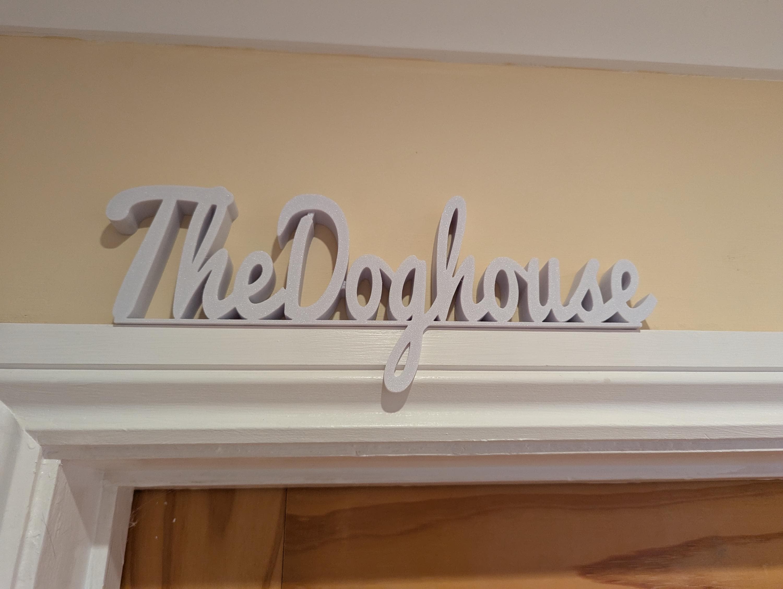 The Dog House Door Sign, Dog Door Sign, Door Topper, Custom Door Sign, In Trouble Door Sign, Above Door Sign, Quirky Sign, Hallway Door Sign