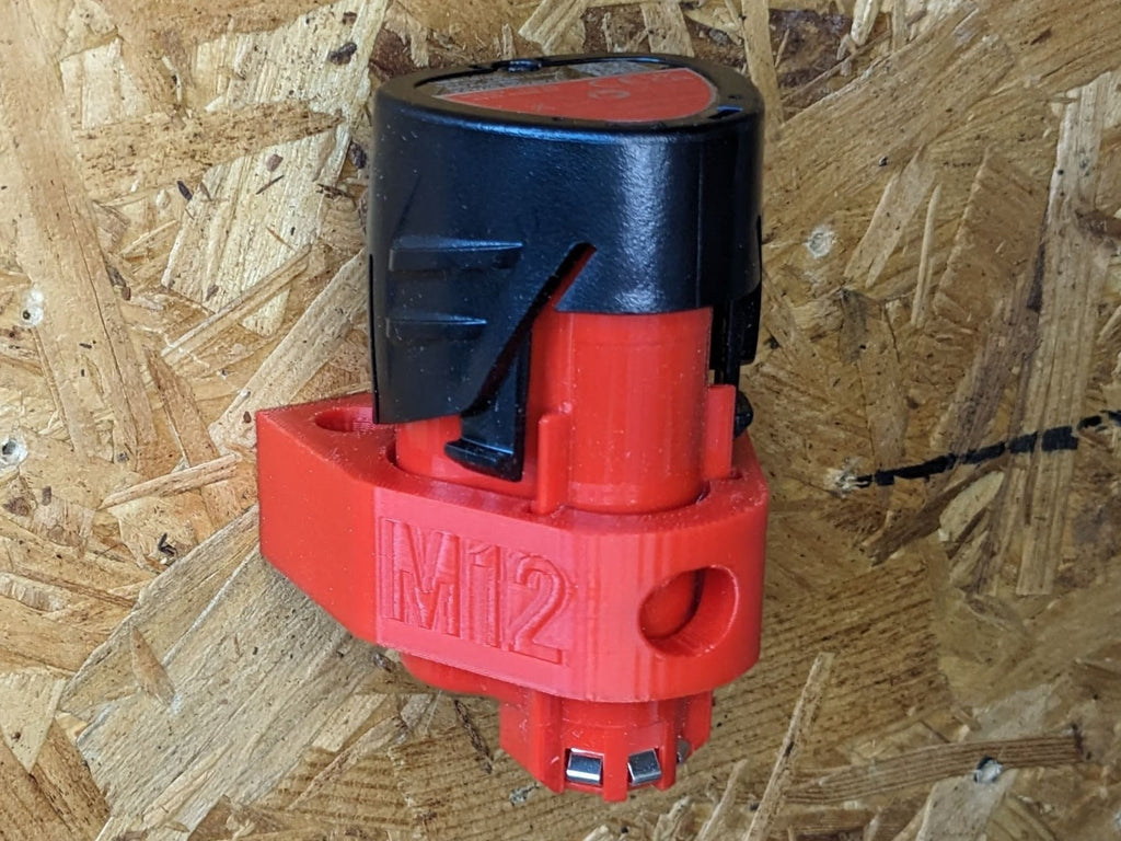 Single Battery Milwaukee M12 12v Wall Mount -Fits 3AH 4AH & 6AH Batteries