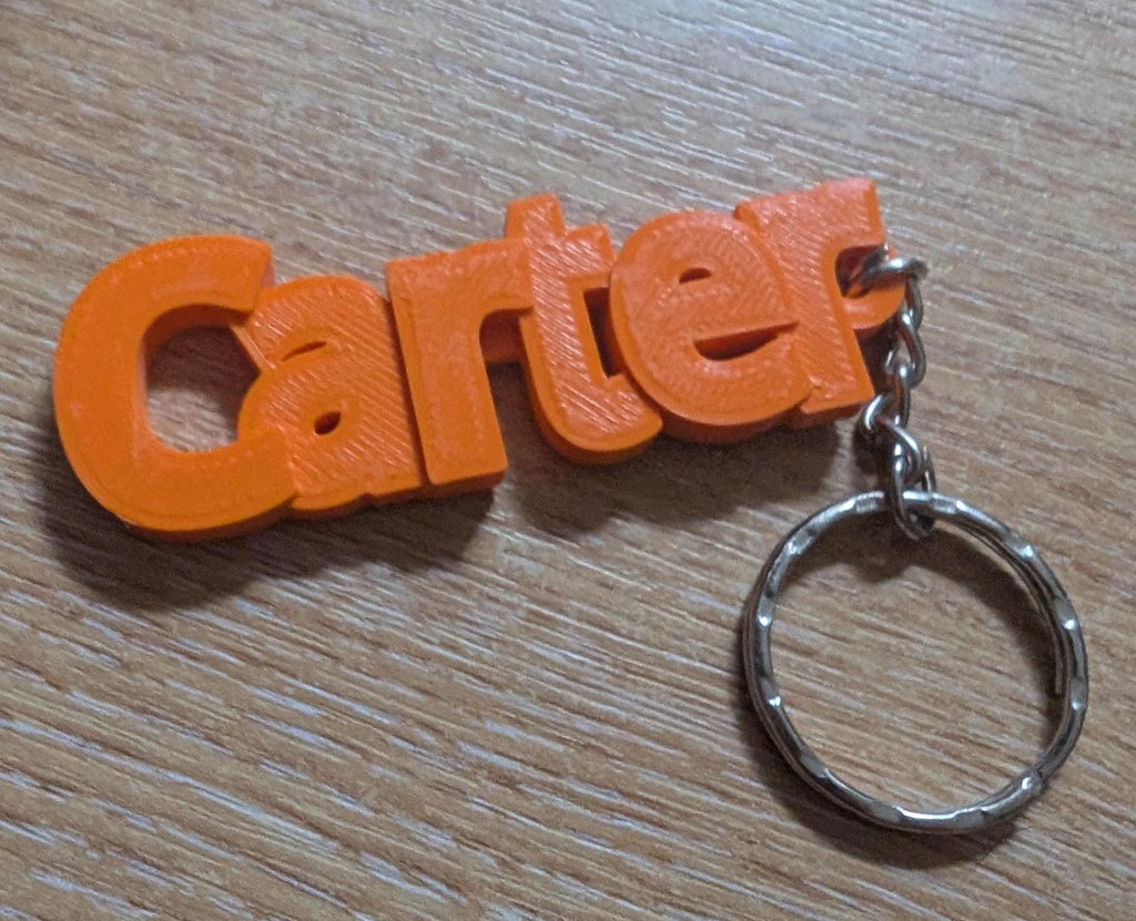 Back to School Keyring, Personalised Keyring, Party Bag Filler, Under 5 Pound Gift, Personalized Keychain, Small Personalised Gift, 3D Name