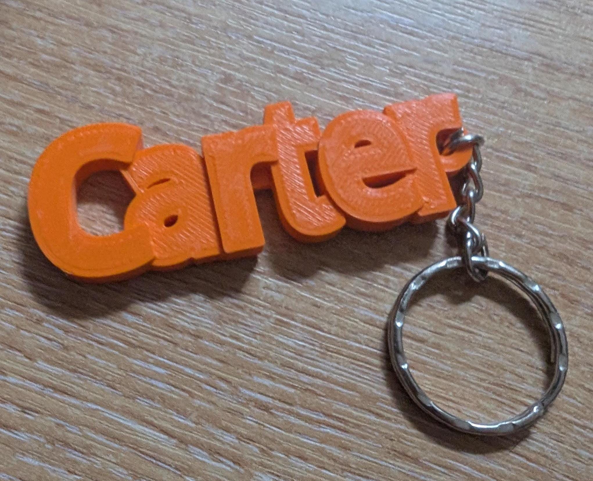 Back to School Keyring, Personalised Keyring, Party Bag Filler, Under 5 Pound Gift, Personalized Keychain, Small Personalised Gift, 3D Name