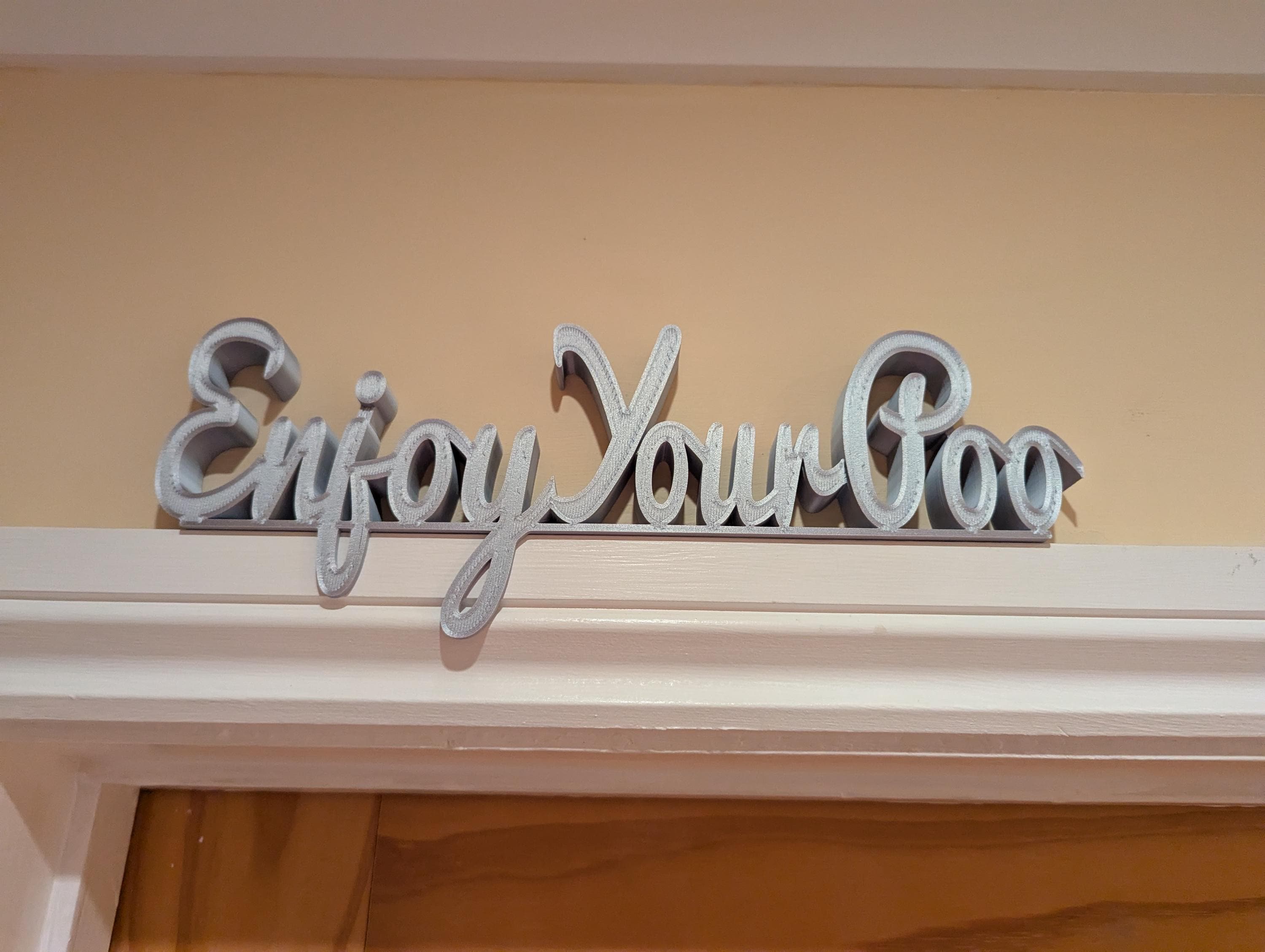 Enjoy Your Poo Door Sign, Toilet Door Topper, Toilet Door Sign, Bathroom Door Sign, Custom Door Sign, Restroom Door Sign, Quirky Door Sign
