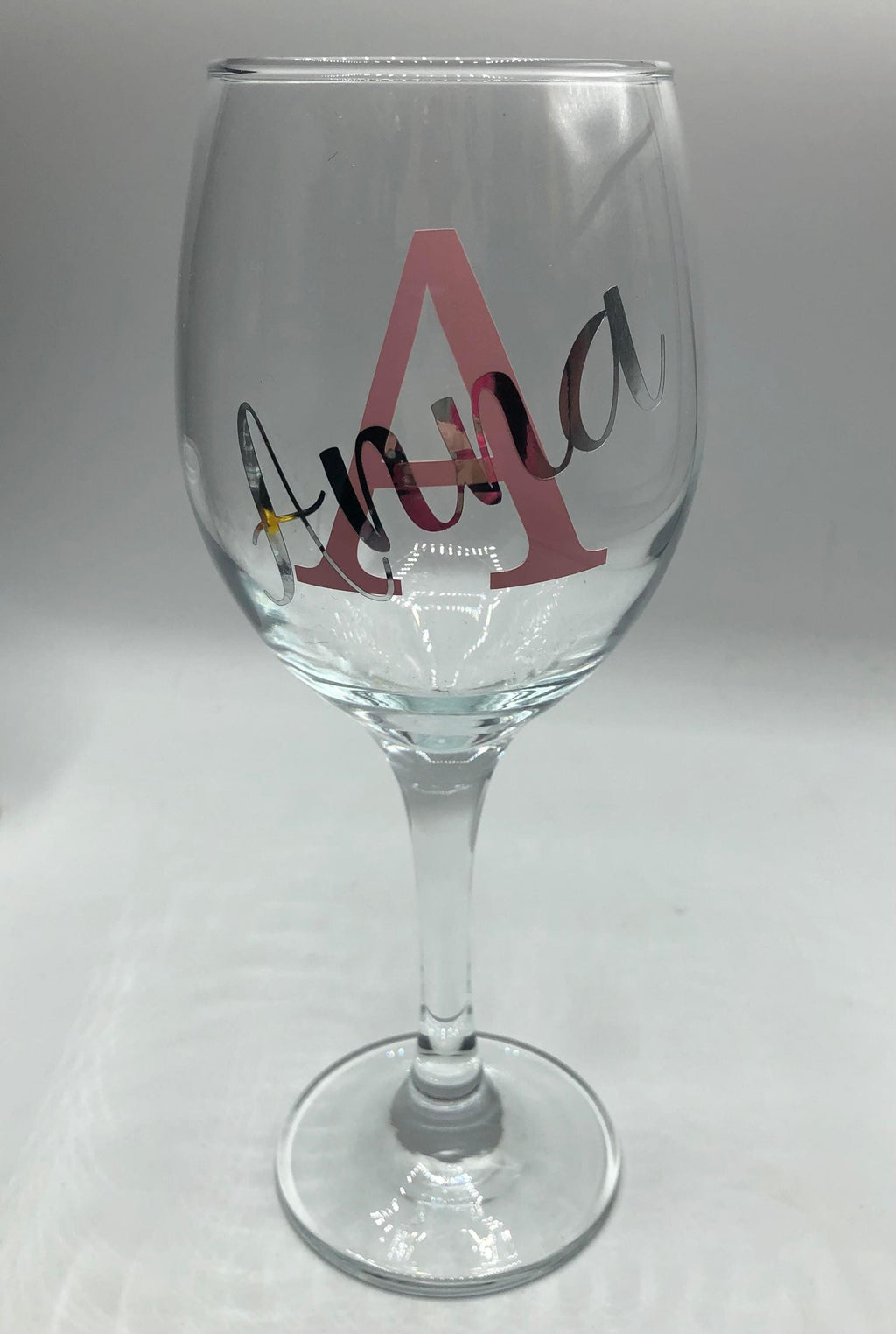 Personalised Glass Initial & Name / Name Glass/Initial, Birthday Gift, Valentines Day Gift, Christmas Gift,  Mothers Day Gift, Teacher Gift