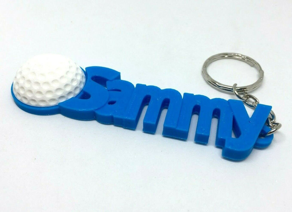 Personalised Golf Keyring, Custom Golf Gift, Golfer Gift Keyring, Golf Bag Keyring Name, Golfing Gift, Gift for Golf Lover, Under 5 Pounds